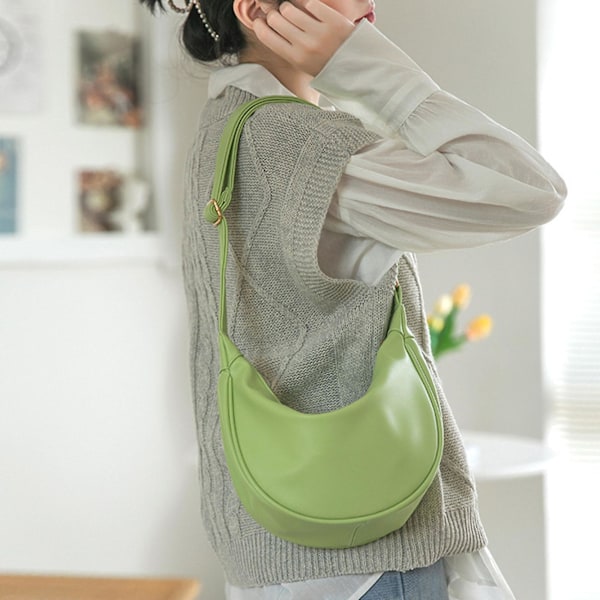 Allround Messenger-väskor för kvinnor, elegant axelremsväska, trendig crossbody-väska, grön