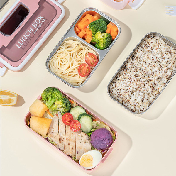 Bento Box Student Bento Box Ideell Student Lekkasjesikker Lunch Box Mammas Valg Student Lunch Box No Har Pink