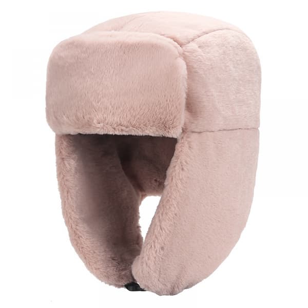 Rosa vinteröronmuffar i fuskpäls