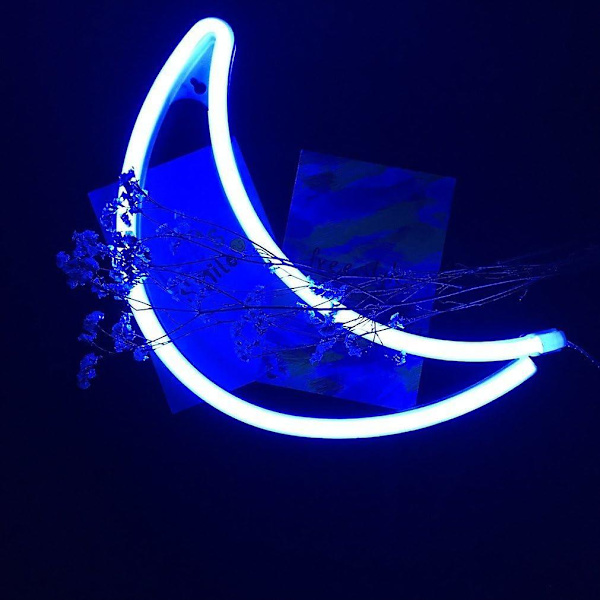 Söt Måne Nattlampa För Barn, Led Måne Neon Dekorativ Ljus, Julväggdekor, Födelsedagsfest, Barnrum, Vardagsrum, Bröllopsfest Dekoration