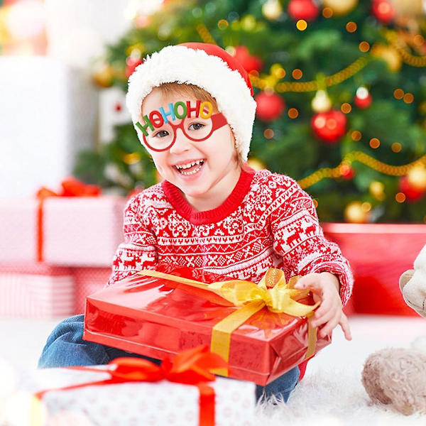 Julklappstema Pappglasögonram Dekoration DIY Julglas Festglas
