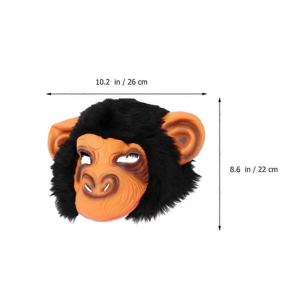 Skummelt Apegrep Hodeplagg Kostymemaske for Danseforestilling og Karneval i 1 Sett