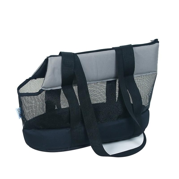 Hundebæretaske, åndbar mesh-rejsetaske til kæledyr, stor kapacitet, komfortabel bærbar skuldertaske til hvalpe, små hunde, ca.