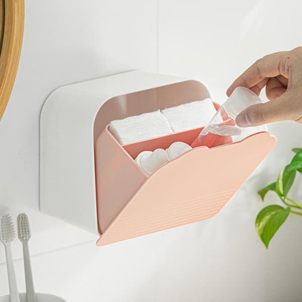 Storage Box with Snap Lid and Conveniently Sealed Lid, Wall-Mounted, Space-Saving, in PS Material