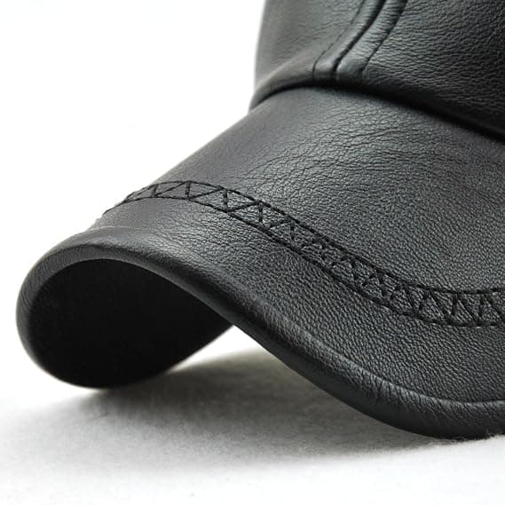 Herr Läder Baseballcaps Justerbar Caps Sport Hatt Bonnet Flat Cap