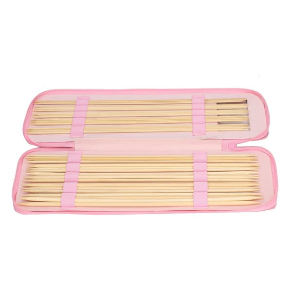 40 pcs Bamboo Knitting Needles Double Pointed Long Crochet Hooks for Sweaters Gloves 2.5 to 6.0 mm