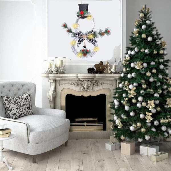 Christmas Wreath Decoration - Light String Ornament Home Decor Garland