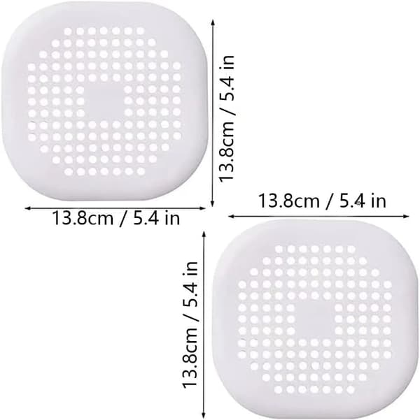 2 st silikonavloppsskydd, diskbänksfilter med sugkopp, badkarsavloppsskyddsfilter, köks- och badrumsdiskbänksfilter.