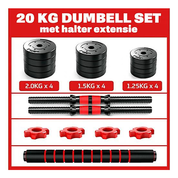 Hantelset / Hantelset 20 kg justerbart