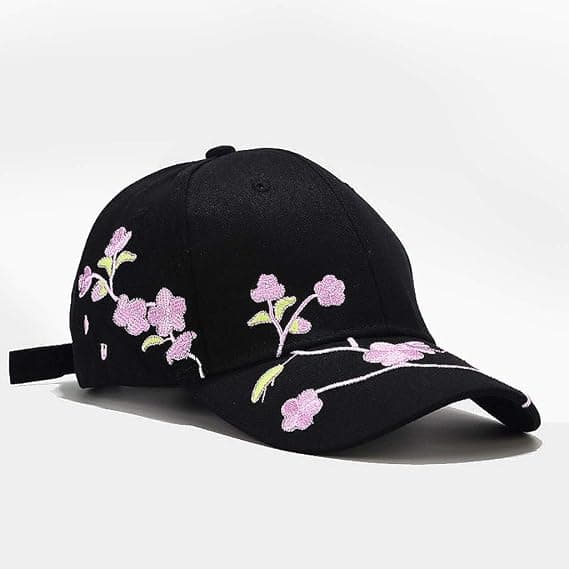 Kvinders spidse kasket med blomsterbroderi, mode til mænd, sol- og baseballkasket