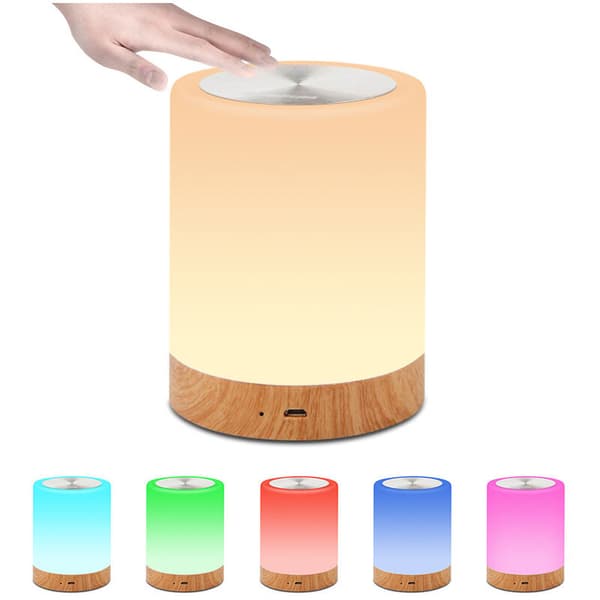 LED Night Light with Touch Control USB Charging with RGB Color Mode Dimmer, Customized for Baby Cradle Camping