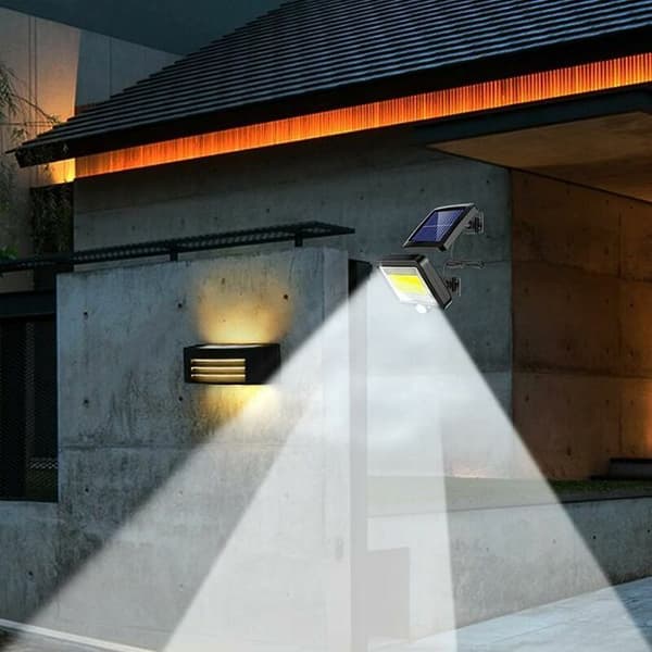 Solar flomlys - LARGEIGHT - 100 lysdioder - Bevegelsessensor - IP65 Vanntett - Flere farger