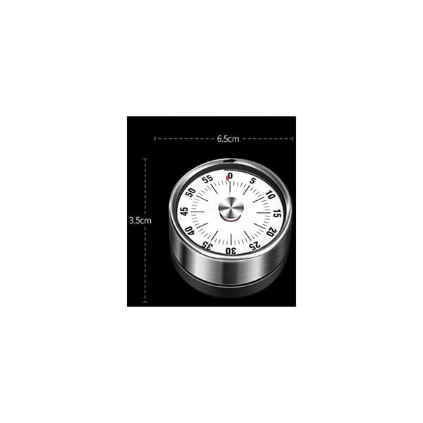 Visuel analog timer, T-Audace 55 minutters køkkentimer, nedtællingstimer til børn og voksne, resterende tidsvisning, lydalarm (hvid)