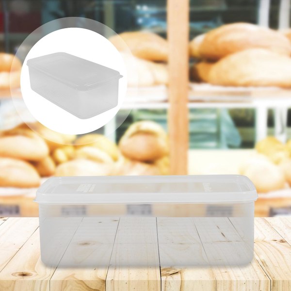 Brödbox, Brödbehållare, Brödförvaring, Brödkruka, Transparent Transparent 22X11.5X7.5CM
