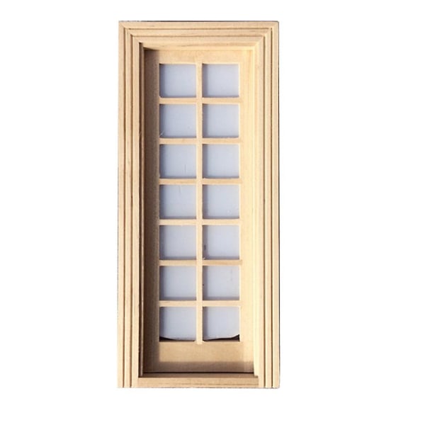 1pc Mini Adornment Accessories Miniature Fourteen Lattice Door Plaything18.9X7.3X0.9CM