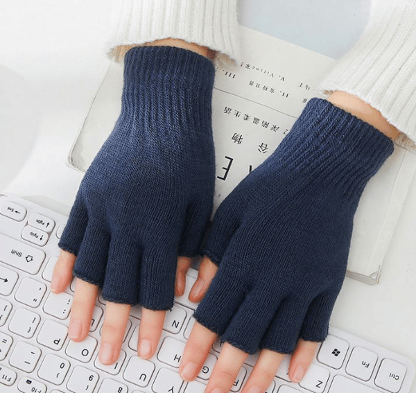3 par fingerløse handsker, vanter og halvfinger vinter sol