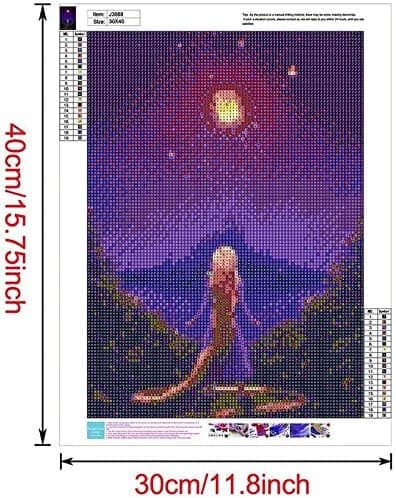 DIY Diamantmaleri Sæt, 12x16 tommer, Rapunzel
