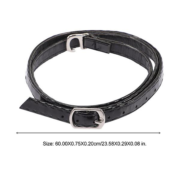 2 Par Dame Høj Hæl Snørebånd Sko Stropper Snørebånd Til Høj Hæl Sort 60X0.75CM Black 60X0.75CM