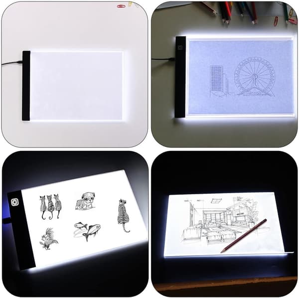 A5 LED Drawing Board with USB Cable, Portable Copy Pad for Artists