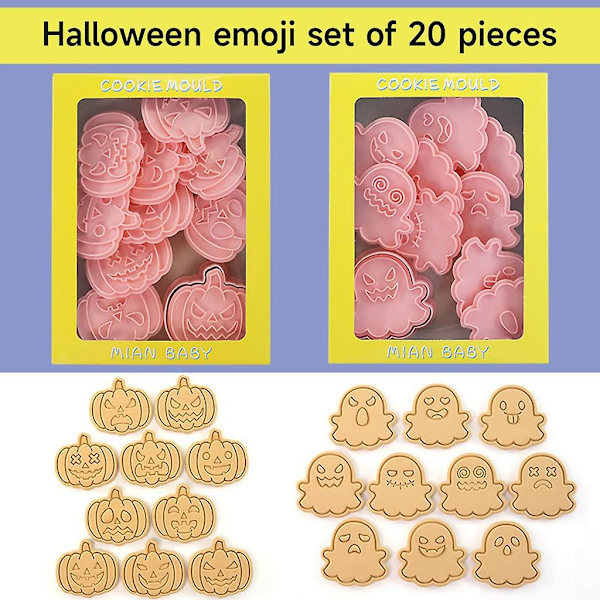 Keksipainat Piirretty Halloween-kokoelma Keksimuotteja Keittiön Leivontavälineet