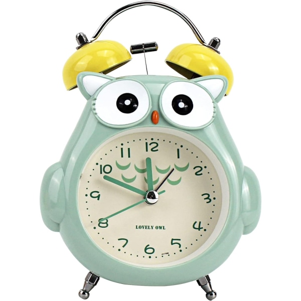 Lasten herätyskello söpö sarjakuva Pöllö Kova kello herätyskello Tikittävä pöytäkello yövalolla ja opiskelijat käyttävät yövaloa