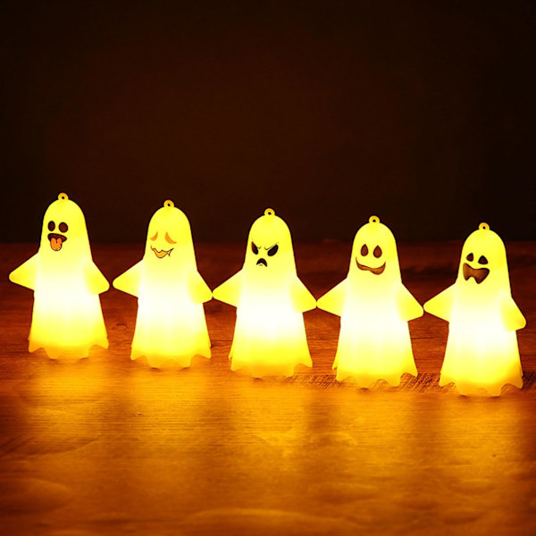 BHalloween LED-vilkkuvat valot riippuva haamu pukeutumisvaloilla kauhu rekvisiittaB