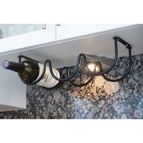 (2-pack, Black) Countertop Wine Rack - Storage Organizer for Ki-XS3-
