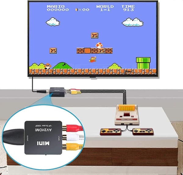 AV til HDMI-adapter Mini AV CVBS til HDMI-adapter