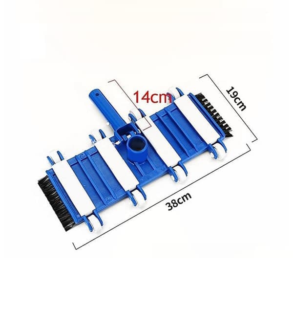 Pool Vacuum Cleaner - Pool Suction with Wheels - Flexible Bottom Brush for Pool Cleaning, Universal Connection