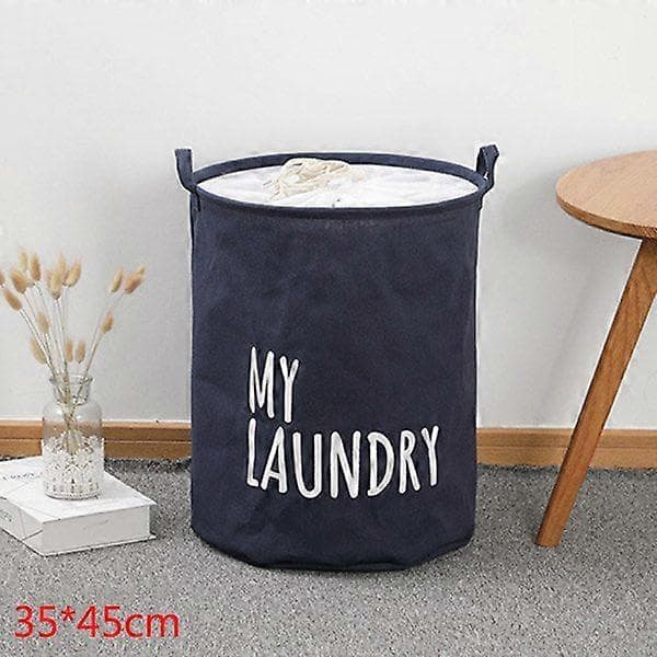 Foldable Laundry Basket with Drawstring Large Capacity Waterproof Clothes Storage Basket for Home Bathroom Bedroom