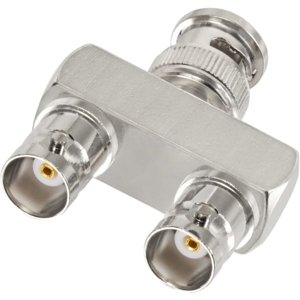 Splitteradapter 2-pak BNC Hane til Dobbel BNC Hunn Tee Type 3-veis Audio RF Koaksial Kontakt