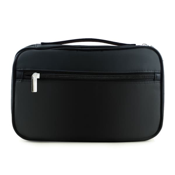 Handheld Makeup Brush Bag with 16 Slots, Large Travel Makeup Set with Lid