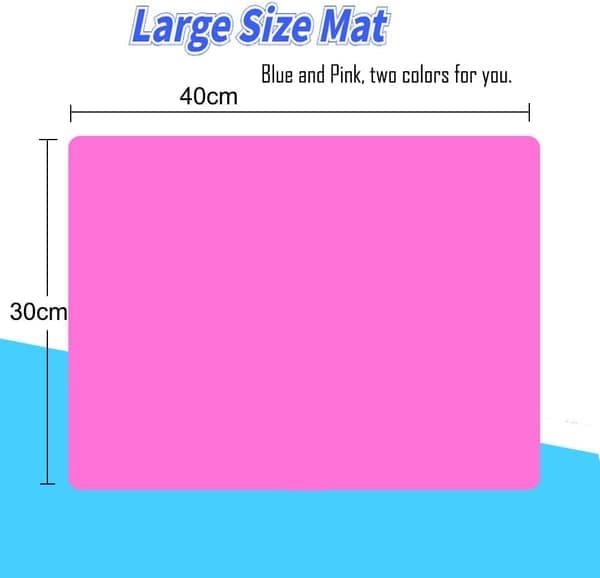 Silikone Epoxyharpiksmåtte 2 Store Non-stick Silikoneunderlag med Børster Silikoneharpiksplade 30*40cm