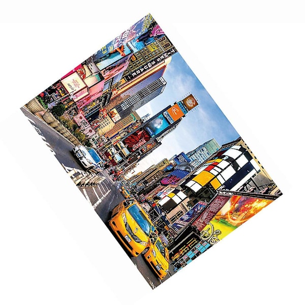 1000 Brikker I 1 Sett Kreativt Tykt Papir Puslespill Pedagogisk Jigsaw Delikat Moderne Time Square St