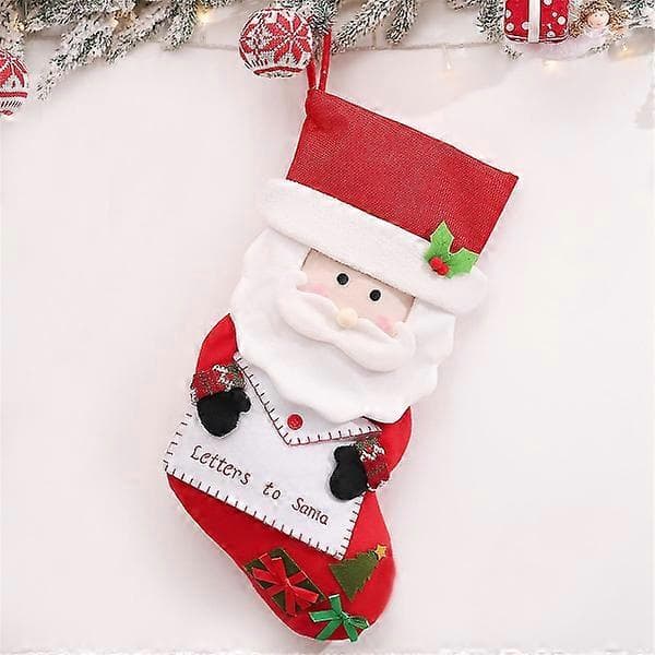 Juledekoration Julestrømpe Hvid