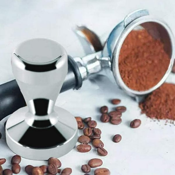 Rustfritt stål Espresso Kaffe Tamper Kvern Pulver Tamper Base Hammer Kaffe Tamper 49mm