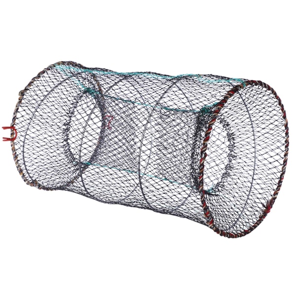 Foldbar Krebsenet Reje Net Bærbar Fiskeri Landing Net Mesh Net Sort Black