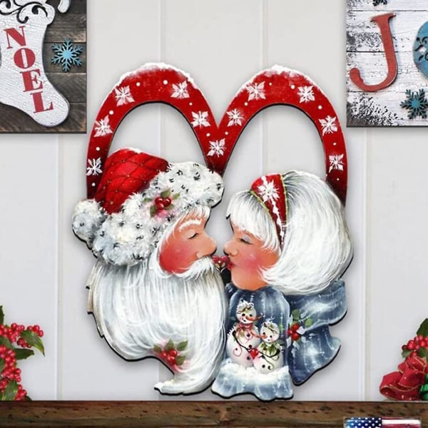 Joulupukki Rakkaus Jouluseppele Joulujuhla Lomakodin etuoven maalaistalon koristelu Seppele riippuva riipus koristeena