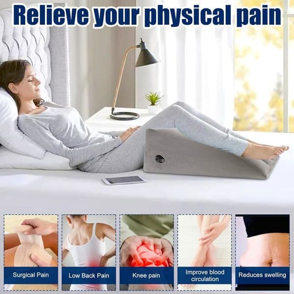 Inflatable Leg Elevation Pillow, Elevated Leg Pillow to Improve Circulation, Portable Leg Elevation Pillow for Bed