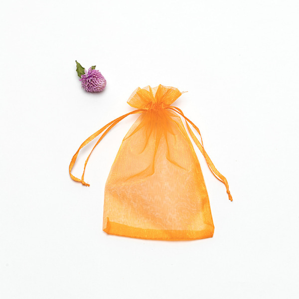 50 st garnpåsar, organza godisbukett påse, enfärgad presentpåse, dragsko smyckesförpackning, julnätpåse