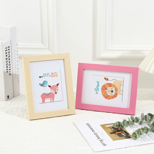 Rektangulær billedramme med passepartout, 13 cm x 18 cm Sort, 2-pak