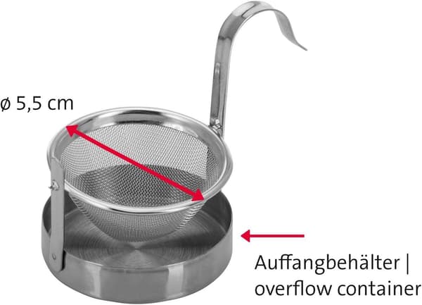 Shake-shake 304 tesil i rustfrit stål, tekandesil, kaffefilter, vandkopsfilter, flad bund med høj densitetsnet