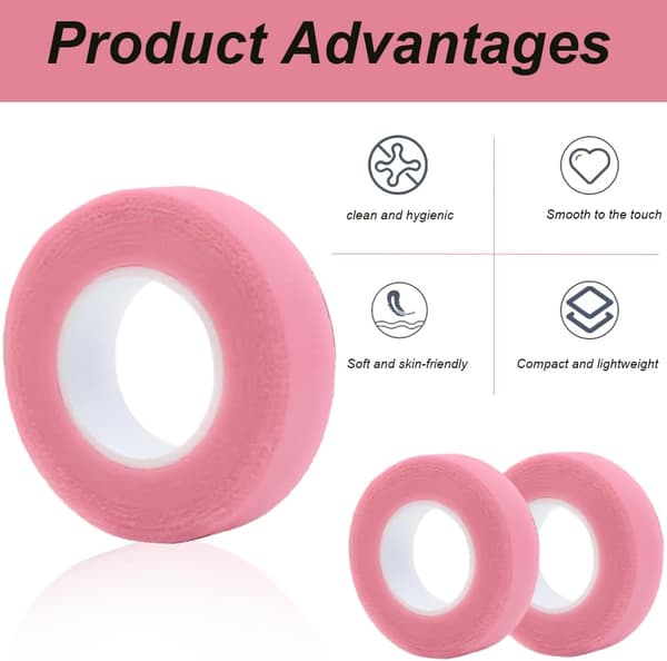 Eyelash Tape, Two Rolls Eyelash Extension Tape (Pink), for Eyelash Extensions.