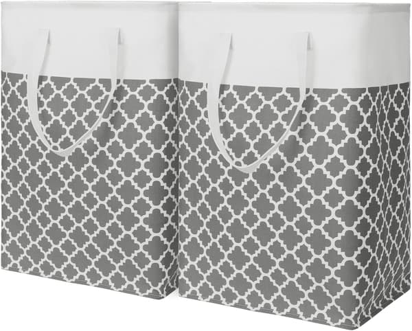 2-pack 75L Laundry Baskets with Long Reinforced Handles, Freestanding-FM-