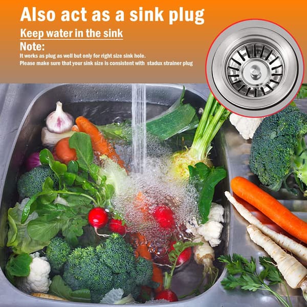 Stainless Steel Kitchen Sink Strainer Plug Diameter: 78 mm