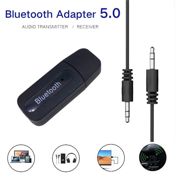 USB Bluetooth-mottaker 5.0 Lydtransmitter Adapter for TV/PC Hodetelefoner Høyttaler