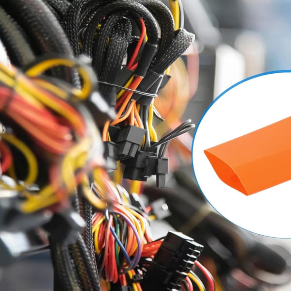 Krympeslange, 1/2 tomme ID 33 fod lang 2:1 forhold polyolefin kabelmuffe til elektrisk ledningsisolering, styring, orange SQUARE item_package_quantity