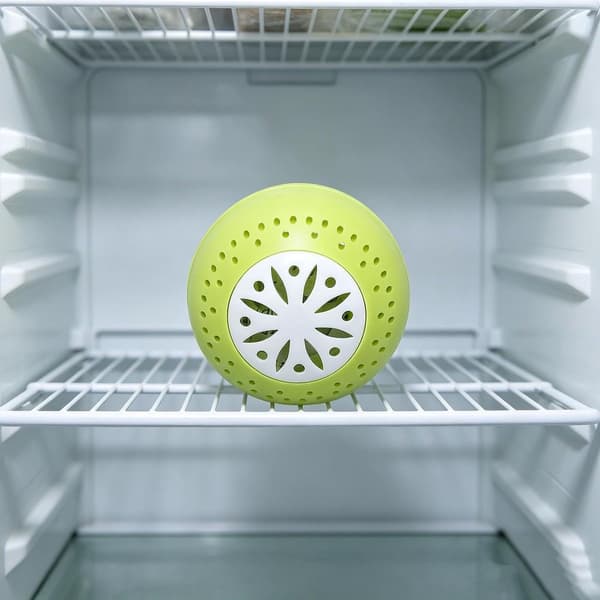 Refrigerator Deodorizer Balls 4-Pack - Activated Carbon Odor Absorber & Moisture Control - Compact 5 cm Green Freshness Preservers