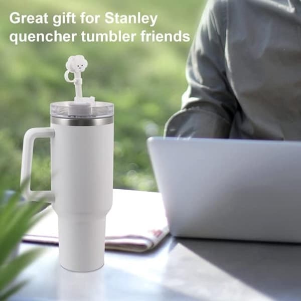 Flasklock, 4-pack, sugrörslock, sugrörsskydd, lämpligt för Stanley Cup-tillbehör