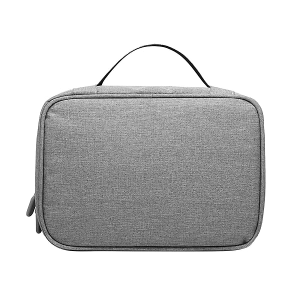 Digital Accessories Storage Canvas Bag Mouse Data Cable Mobile Power ProtectionGray